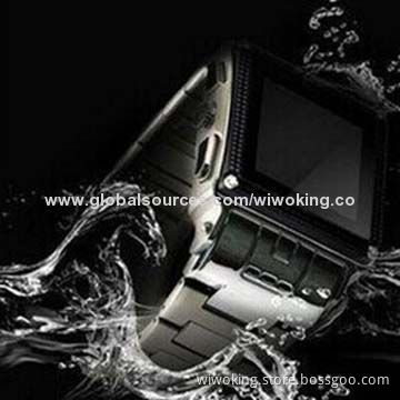 Waterproof 8m Depth Metal Watch Phone, Smartphone Design, Sized 60 x 48.5 x 15.5mm